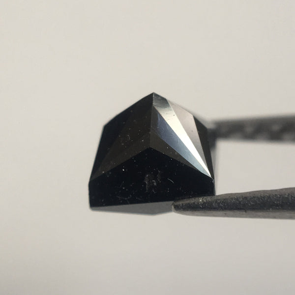 Pair Of 1.93 Ct Princess Shape Black Natural Loose Diamond 4.90 mm, Princess Shape Black Color Natural Loose Diamond For Sale AJ13/01