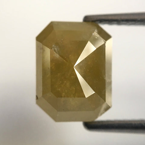 3.43 Ct Yellow Color Square Shape Natural Loose Diamond, 9.22 mm x 7.04 mm x 4.84 mm Yellow Color Natural Loose Diamond for Jewelry AJ13/12