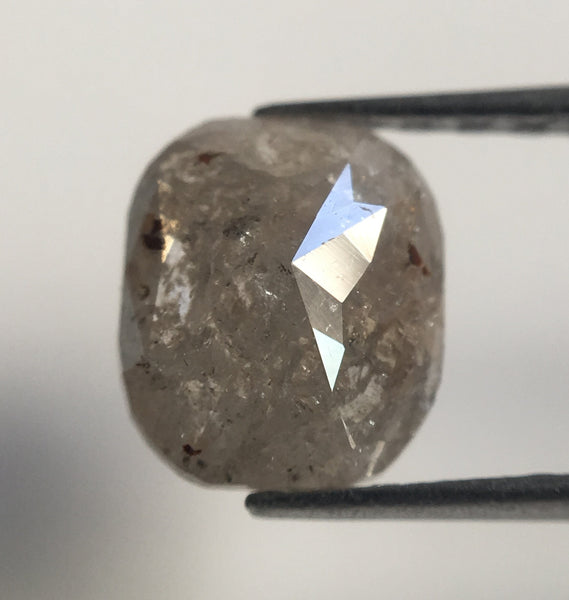 1.19 Ct Oval Shape Fancy Gray Color Natural Loose Diamond, 7.01 mm X 6.04 mm x 2.94 mm Grey Oval Cut Rose Cut Natural Diamond AJ13/21