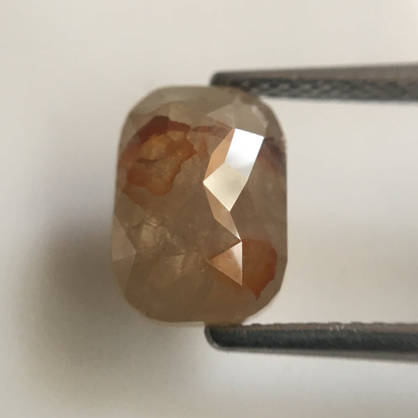 3.00 Ct Oval Cut Brownish Grey Natural Loose Diamond, 9.50 mm X 6.90 mm x 4.65 mm, Brown Oval Shape Rose Cut Natural Loose Diamond SJ26/05