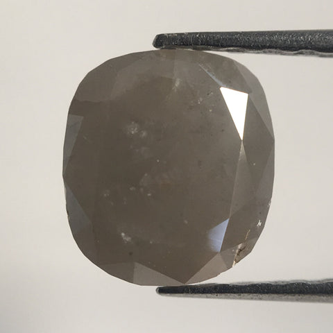 1.95 Ct Oval Shape Fancy Gray Color Natural Loose Diamond, 7.22 mm X 6.41 mm x 4.33 mm Grey Oval Cut Rose Cut Natural Diamond AJ13/27