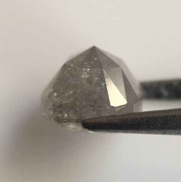 0.90 Ct Natural Cushion Shape Gray Color Loose Diamond, 5.30 mm x 4.95 mm x 3.80 mm Natural Cushion Shape Diamond perfect for Ring SJ26/27