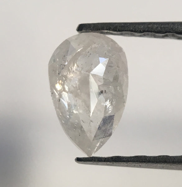 0.35 Ct Fancy Grey White Color Pear Shape Grey Rose Cut Natural loose diamond, 6.35 mm X 4.10 mm x 2.00 mm Fancy Natural Diamond SJ29/13