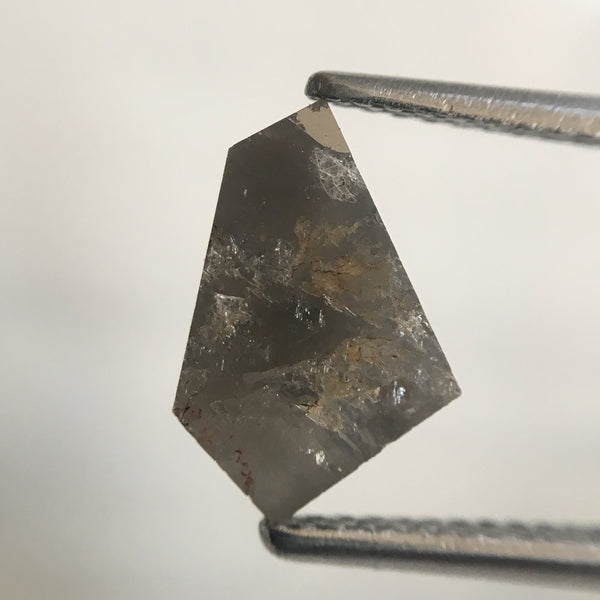 1.44 Carat Dark Grey Color Geometric shape Natural Diamond, 10.62 mm X 7.21 mm X 2.55 mm Fancy Natural Loose Diamond AJ01/14