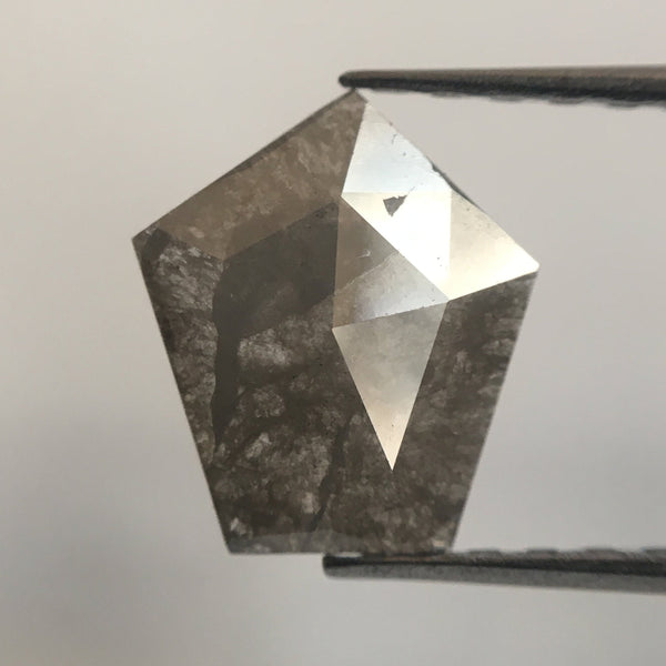 0.87 Ct Fancy Grey Color Rose Cut Geometric shape Natural Loose Diamond, 8.84 mm X 7.74 mm X 1.77 mm Natural Loose Diamond AJ01/18