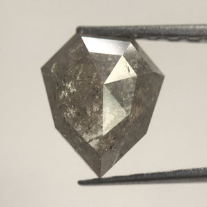 1.16 Ct Genuine Fancy Grey Color Geometric shape Natural Diamond, 7.54 mm X 6.53 mm X 2.83 mm Natural Loose Diamond AJ02/01