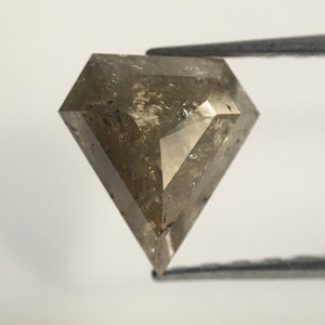 1.13 Ct Genuine Fancy Grey Color Diamond shape Natural Diamond, 7.30 mm X 6.74 mm X 3.19 mm Natural Diamond AJ02/02