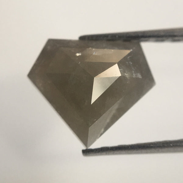 1.30 Ct Genuine Dark Grey Color Geometric shape Natural Diamond, 7.08 mm X 8.30 mm X 2.93 mm Natural Diamond Use for Jewelry making AJ02/03