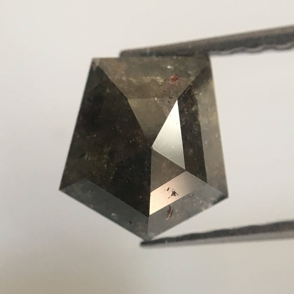 Genuine 1.43 Dark Gray Color Geometric shape Natural Loose Diamond, 7.02 mm X 6.34 mm X 3.66 mm Natural Loose Diamond AJ02/08
