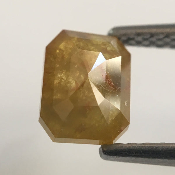 1.09 Ct Natural Yellowish Brown Emerald Shape Natural Diamond, 6.65 mm X 4.91 mm X 3.04 mm Beautiful sparkling Natural Diamond AJ02/30