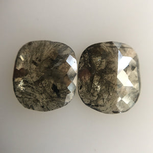 3.47 Ct Natural grey color oval shape 9.90 mm x 8.50 mm rose cut excellent check board cut diamond, Oval Cut Natural Loose Diamond AJ04/01
