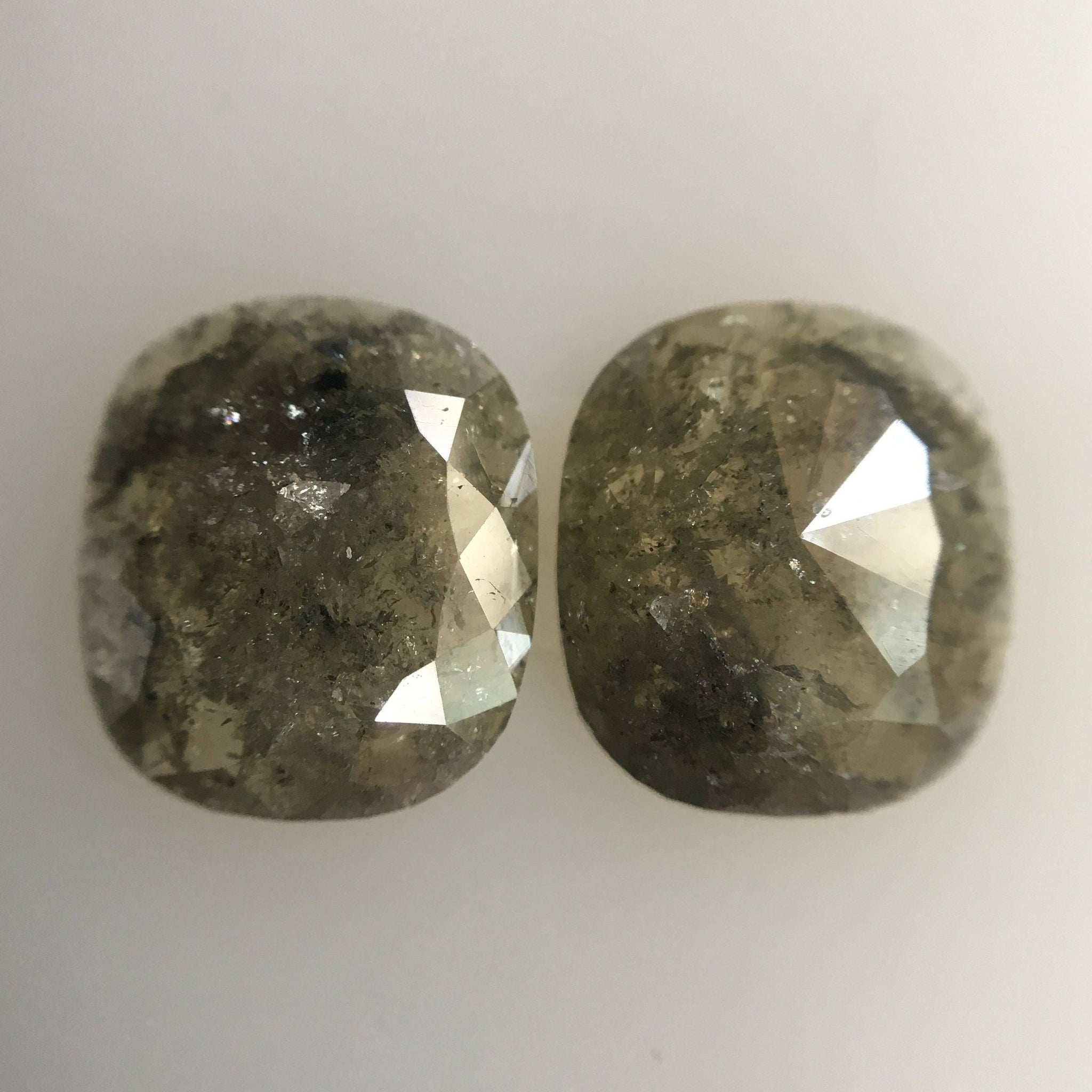 3.83 Ct Natural Dark Gray Color Oval Shape 9.80 mm x 8.40 mm Size Diamond Pair, oval cut natural loose Diamond AJ04/02