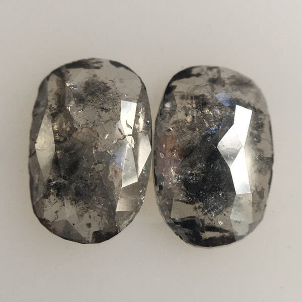 1.35 Ct Natural Oval Shape Dark Grey Rose cut Loose Diamond 7.90 mm x 5.20 mm Beautiful sparkling facets perfect for couple ring AJ04/23
