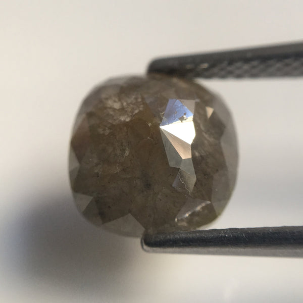 2.29 Ct Rose cut Natural Oval Shape Dark Gray Opaque Loose Diamond, 8.60 mm x 8.30 mm Beautiful sparkling facets perfect for ring AJ04/29