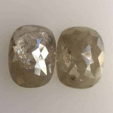 1.53 Ct Rose cut Natural Oval Shape Lite Grey Color Loose Diamond, 7.10 mm x 5.30 mm Beautiful sparkling facets Diamond for earrings AJ04/24