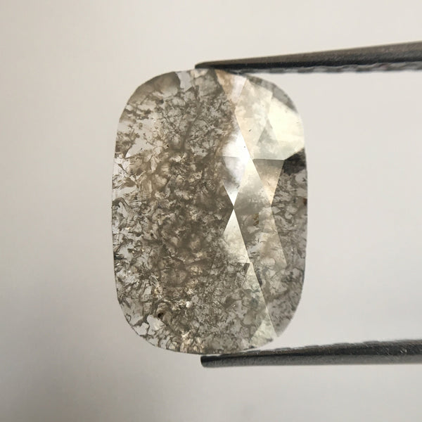 1.19 Ct Oval Shape Fancy Gray Natural loose Diamond, 10.90 mm x 7.50 mm Rusty Translucent Rose Cut Slice Diamond AJ04/35