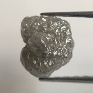 1.76 Ct 100% Natural loose Rough Diamond 6.90 mm x 5.07 mm Rare Fancy Fancy Grey Uncut Earth Mined SJ24/99