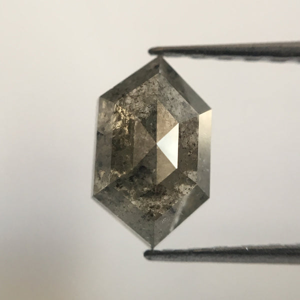 1.07 Ct Gray Color Natural Hexagon Shape loose Diamond, 7.99 mm X4.87 mm X 3.08 mm Polished Diamond best for engagement rings SJ38/61