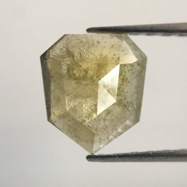 0.85 ct Shield Shape Yellow Color Natural Loose Diamond 7.80 mm x 7.02 mm X 1.81 mm Geometric shape natural diamond for engagement AJ11/02