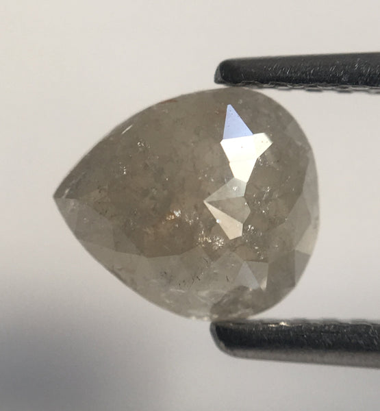 0.86 Ct Pear shape Fancy Grey natural Rose cut loose diamond, 7.16 mm X 6.25 mm X 2.47 mm  Rose Cut Pear Diamond use for Jewelry AJ12/01