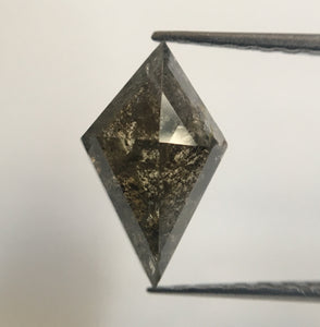 1.71 Ct Dark Grey geometric shape Natural Loose Diamond, 11.17 mm X 6.85 mm X 3.82 mm Kite Shape Natural Diamond Use For Jewelry AJ12/28