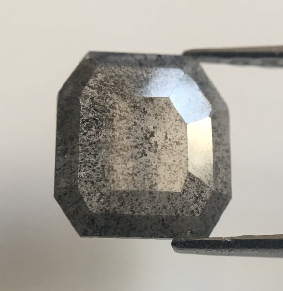 0.73 Ct fancy Grey Emerald Shape Natural Loose Diamond, 6.77 mm X 6.19 mm x 1.57 mm Emerald Shape Natural Loose Diamond AJ14/53