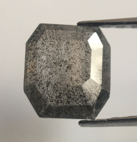 0.73 Ct fancy Grey Emerald Shape Natural Loose Diamond, 6.77 mm X 6.19 mm x 1.57 mm Emerald Shape Natural Loose Diamond AJ14/53