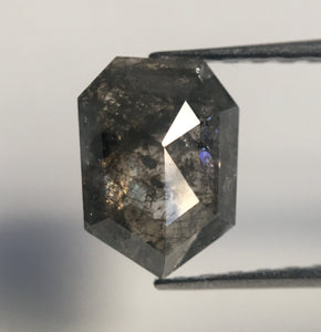 1.18 Ct Shape Dark Gray Color Natural Loose Diamond, 8.31 mm x 6.10 mm X 2.58 mm shield shape Natural Loose Diamond AJ14/64