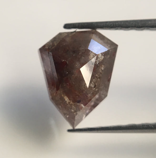 1.26 Ct Genuine Fancy Brown Color Pentagon Cut Natural Loose Diamond, 8.22 mm X 6.79 mm X 2.70 mm Geometry Shape Loose Diamond AJ12/40