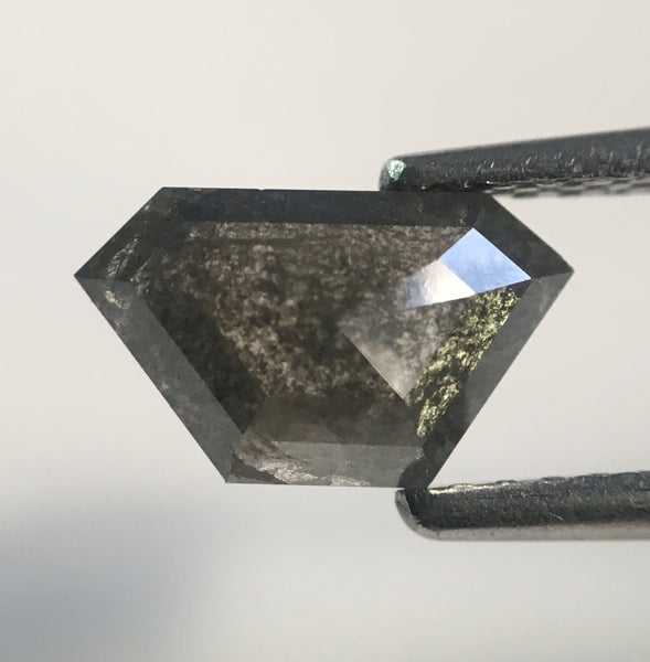 1.16 Ct Salt and Pepper Trapezoid Shape Natural Loose Diamond, 5.21 mm X 8.74 mm X 3.11 mm Geometric Shape Natural Loose Diamond AJ12/44