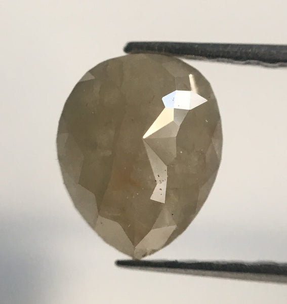 0.95 Ct Gray Color Pear Shape Natural Loose Diamond, 7.28 mm X 5.96 mm X 2.61 mm Grey Color Natural Loose Diamond Use for Jewelry AJ12/49