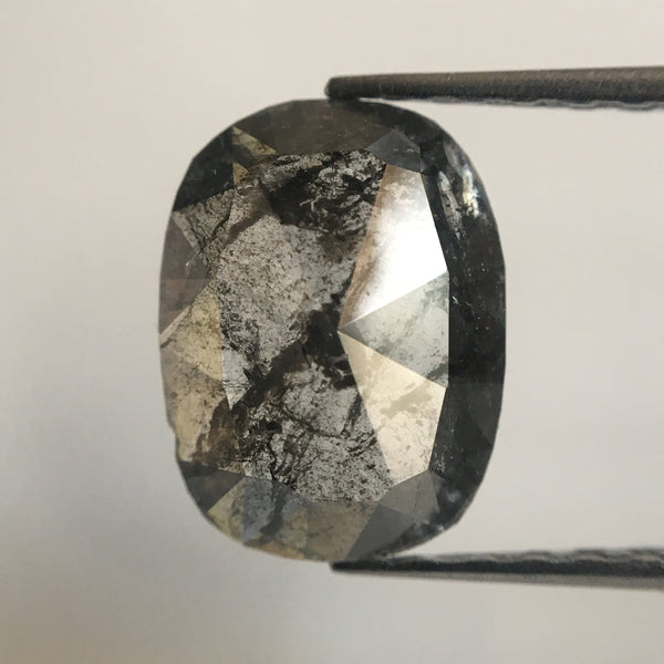 1.50 Ct Oval Shape Dark Grey Color Rose Cut Natural Loose Diamond, 9.60 mm x 7.30 mm Beautiful sparkling Oval Shape Loose Diamond SJ20/35