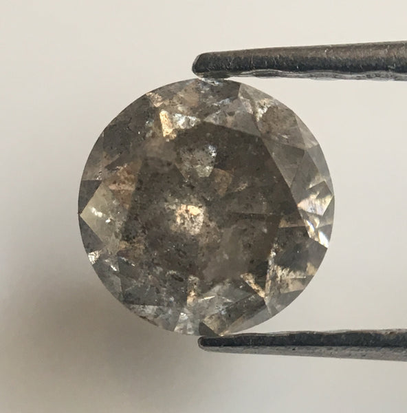 0.60 Ct fancy Gray Round Brilliant Cut Natural Loose Diamond, 4.94 mm X 3.45 mm Natural Grey Diamond, SJ03/28