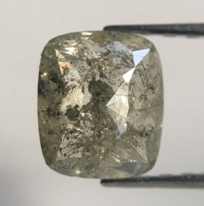 1.08 Ct Oval Shape Natural Loose Diamond 6.86 mm x 5.96 mm x 2.54 mm, Greenish Grey Oval Cut Rose Cut Natural Faceted Diamond SJ40/29