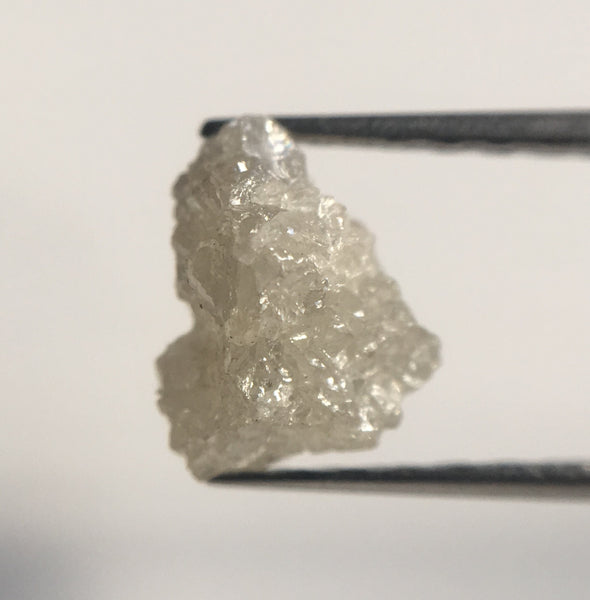 1.38 Ct Natural Raw Rough Uncut Loose Diamond 7.35 mm x 5.16 mm Grey Color, Natural Raw Loose Diamond from South Africa SJ24/92