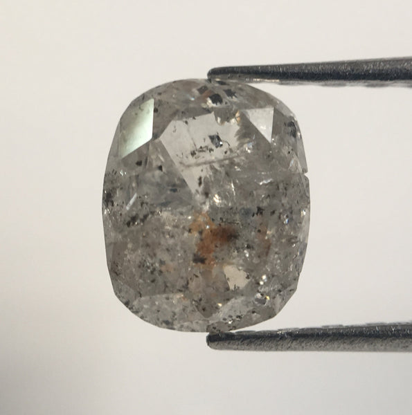 1.15 Ct Natural Light Gray Oval Shape Rose cut Diamond, 6.28 mm X 5.08 mm X 3.73 mm Beautiful sparkling Natural Loose Diamond SJ28/57