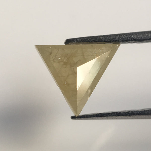 0.70 Ct Yellowish Gray Color Triangle shape Natural Loose Diamond 2 Pcs, 5.27 X 5.67 mm Excellent Natural Loose Diamond SJ41/30