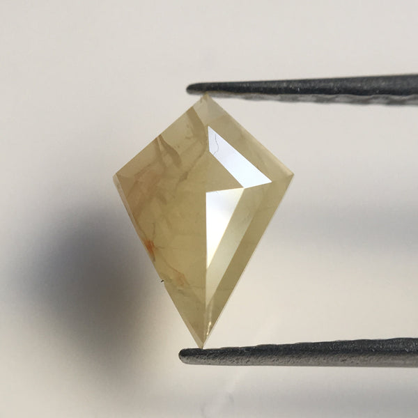 0.47 Ct Natural Yellowish Grey Color Kite Shape Loose Diamond, 7.76 mm X 5.36 mm X 1.79 mm Excellent Natural Loose Diamond Quality SJ41/32