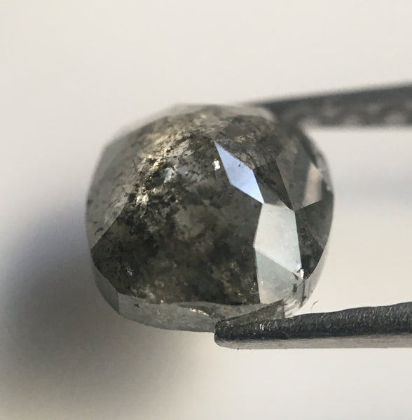1.01 Ct Oval Cut Fancy Gray Color Natural Loose Diamond, 6.43 mm X 5.81 mm X 2.94 mm Grey Oval Shape Rose Cut Natural Loose Diamond AJ14/04