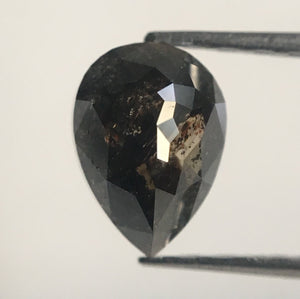 0.71 Ct Grey Black Color Fancy Shape Natural Loose Diamond, 6.46 mm X 4.71 mm X 2.82 mm Pear Natural Loose Diamond Use for Jewelry AJ14/05