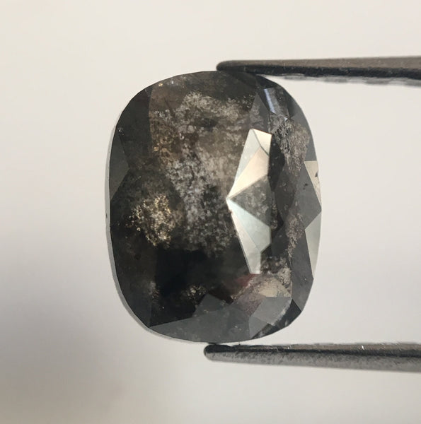 1.34 Ct Oval Cut Fancy Gray Color Natural Loose Diamond, 7.22 mm X 5.69 mm X 3.16 mm Grey Oval Shape Rose Cut Natural Loose Diamond AJ14/25