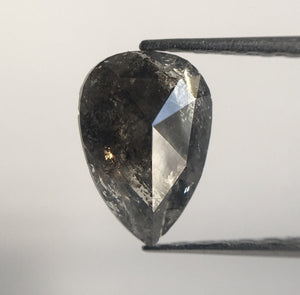 0.84 Ct Fancy Dark Gray Pear Shape Natural Loose Diamond, 7.93 mm X 5.38 mm X 2.24 mm Pear Natural Loose Diamond Use for Jewelry AJ14/37