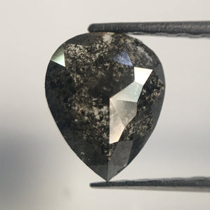 0.89 Ct Fancy Dark Gray Pear Shape Natural Loose Diamond, 7.32 mm X 5.88 mm X 2.41 mm Pear Natural Loose Diamond Use for Jewelry AJ14/41