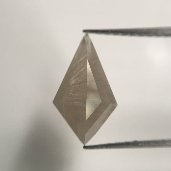 2.06 Ct Natural Fancy Grey Color Kite Shape Loose Diamond, 14.15 mm X 7.96 mm X 3.31 mm Excellent Natural Loose Diamond Quality SJ41/35