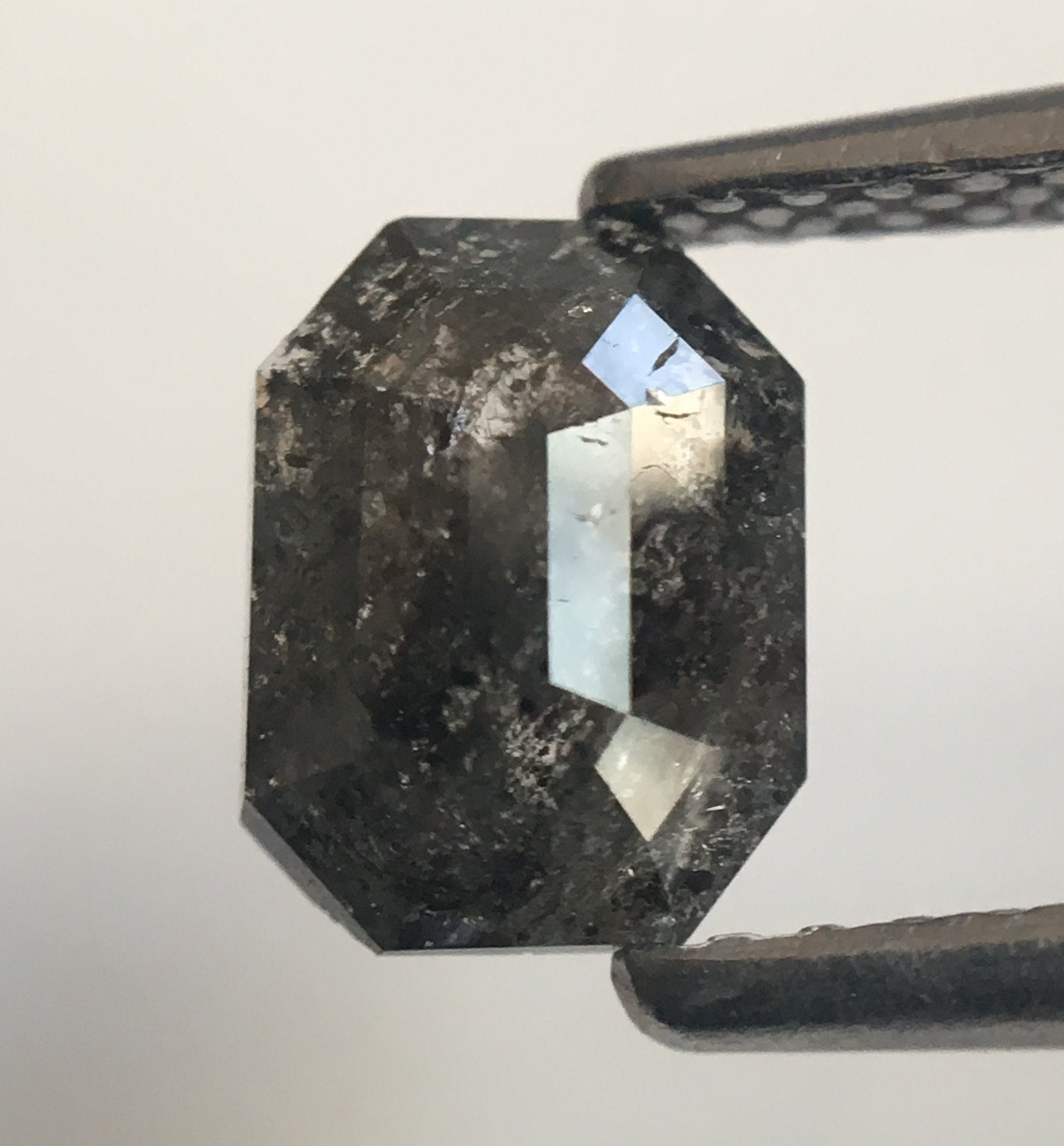 0.95 Ct Natural Dark Gray Emerald shape Loose Diamond, 6.86 m x 5.08 mm x 2.40 mm Emerald shape natural loose diamond for jewelry AJ14/54