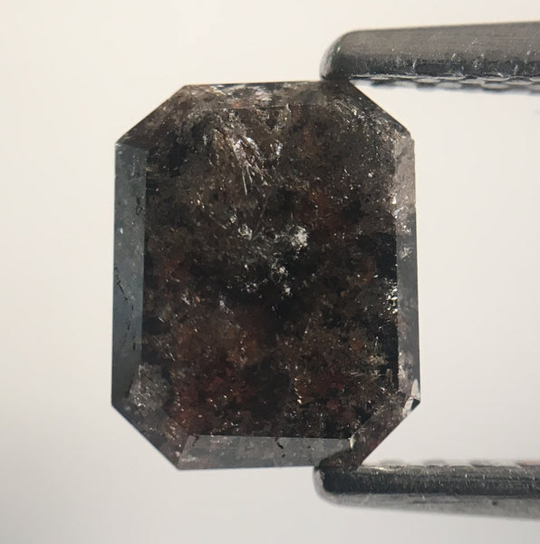 1.34 Ct Natural Dark Gray Emerald shape Loose Diamond, 6.92 m x 5.52 mm x 3.39 mm Emerald shape natural loose diamond for jewelry AJ14/56