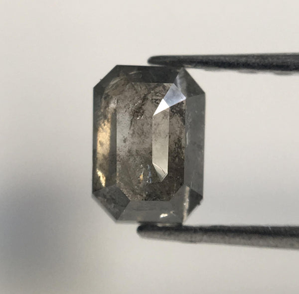 0.42 Ct Grey Emerald Cut Rustic Natural Loose Diamond, 4.90 mm X 3.54 mm X 2.20 mm Natural Loose Diamond For Jewellery SJ42/07
