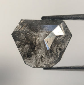 Natural Shield Shape loose Diamond 0.94 Ct 6.00 mm X 7.31 mm X 2.46 mm Fancy Grey, Polished Diamond best for engagement AJ14/83