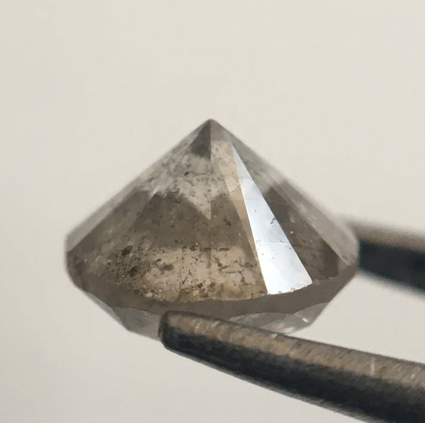 0.60 Ct fancy Gray Round Brilliant Cut Natural Loose Diamond, 4.94 mm X 3.45 mm Natural Grey Diamond, SJ03/28
