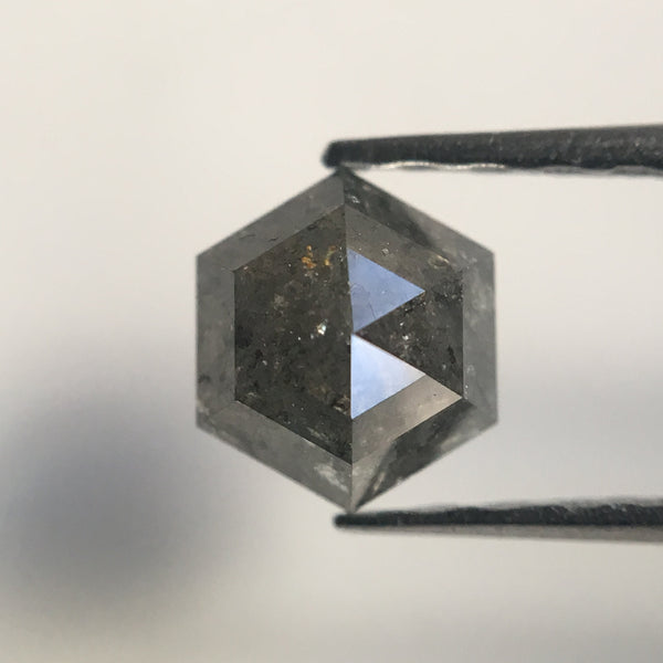 3 Pcs Hexagon Shape Natural Loose Diamond 1.89 Ct 5.10 mm to 5.20 mm Fancy Color Hexagon Cut loose diamond Use for Jewellery making SJ28/38